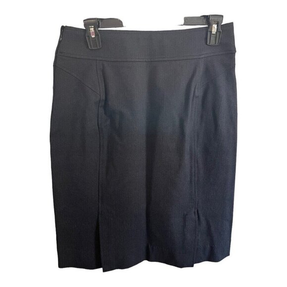 Banana Republic Double Slit Pencil Skirt~Size 6~Charcoal Gray Midi Career Work - Picture 4 of 8